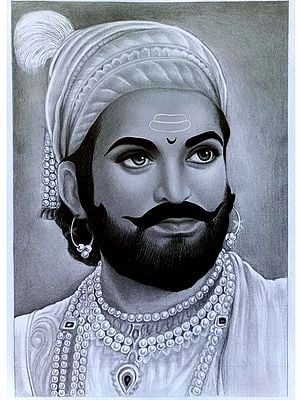 Portrait Of Shivaji Maharaj | Graphite Pencil Medium | By Sunil Kumar