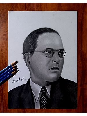 Realistic Portrait Of Dr. B.R.Ambedkar | Graphite Pencil Medium | By Sunil Kumar