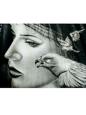 Eagle Eyes - Sharp Glance | Pencil Sketch On Paper | By Kajal Saxena