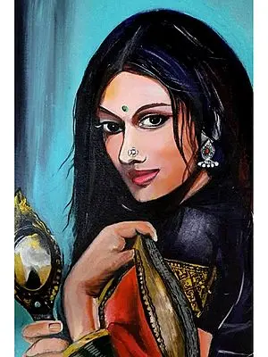 Shringaar - Lost In Memories | Acrylic On Canvas Board | By Kajal Saxena