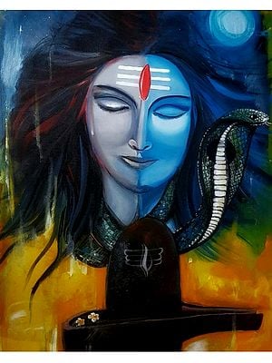 Lord Shiva In Meditation | Acrylic On Rolled Canvas | By Kajal Saxena