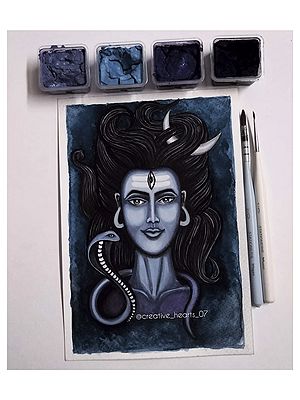 Beautiful Lord Mahadev Painting | Gouache Color | By Manisha