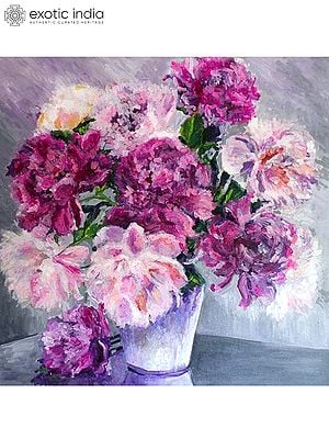 Peonies - Bunch Of Flowers | Acrylic On Canvas | By Antara Pain