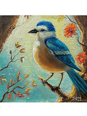 A Little Bird | Oil on Canvas | By Somnath Harne