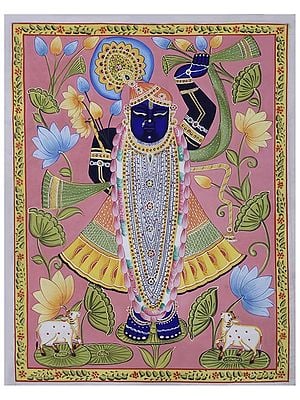 Beautiful Shrinathji Painting by Jagriti Bhardwaj | Natural Color on Cloth