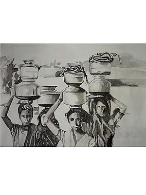Rajasthani Women | Painting By Shubham Nath