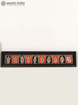 Dashavatara of Lord Vishnu Tanjore Painting