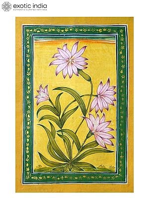 Beautiful Pink Lily Flower | Watercolor Color On Handmade Paper | By Gaurav Rajput