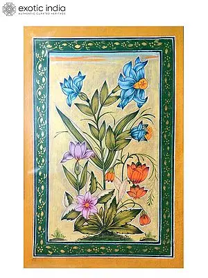 Beautiful Flowers With Leaves | Watercolor Color On Handmade Paper | By Gaurav Rajput