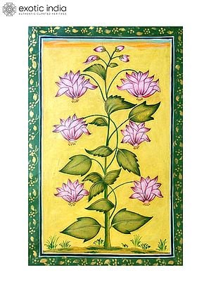 Melody Of Pichwai Flowers | Watercolor Color On Handmade Paper | By Gaurav Rajput