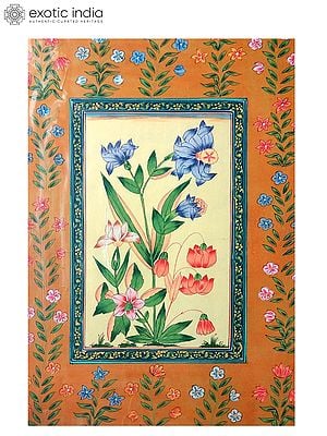 Colorful Mughal Flowers | Watercolor Color On Handmade Paper | By Gaurav Rajput