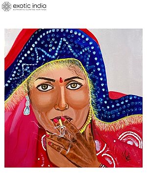 Desi Look Lady | Acrylic On Canvas | By Manmeet Kaur