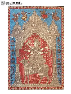 Beautiful Painting of Goddess Sagat | Natural Colors on Cloth | By Sohan Chitara