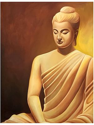 Seated Gautam Buddha | Oil On Canvas | By Maadhvan Goyal