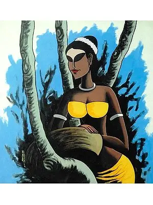 Beautiful Tribal Lady | Acrylic Colors on Canvas | By Kirtiraj Mhatre