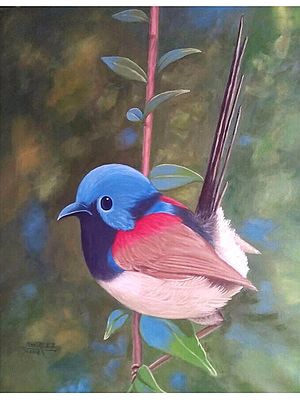 Bird - Glance Of An Innocence | Acrylic Colors On Canvas | By Kirtiraj Mhatre
