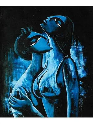 Sweet Moments - Lovers | Acrylic Colors on Canvas | By Kirtiraj Mhatre