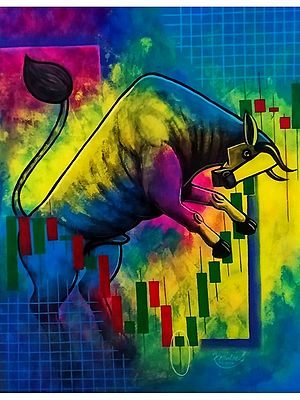 Bigbull-Hammer | Acrylic Colors on Canvas | By Kirtiraj Mhatre