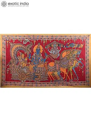 Gita Updesha with Vishwarupa | Kalamkari Painting