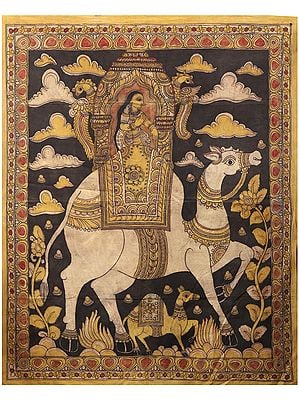 Royal Lady on Camel | Kalamkari Painting