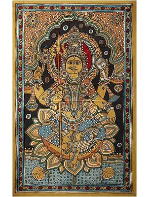 Goddess Durga as The Sister of Lord Vishnu | Kalamkari Painting