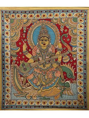 Goddess Saraswati | Kalamkari Painting