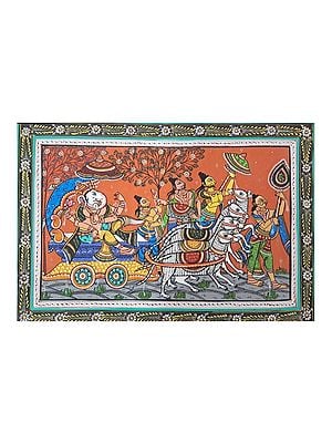Marriage Of Lord Ganesha | Natural Stone Colors | By Surendra Nath Swain