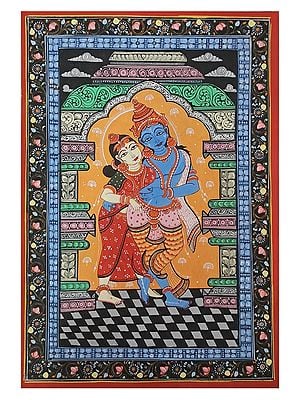 Beautiful Radha and Krishna | Natural Stone Colors | By Surendra Nath Swain