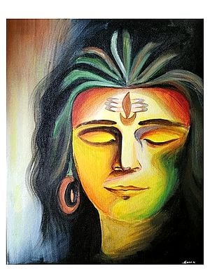 Shiva - The Mahadev | Acrylic Paint On Stretched Canvas Sheet | By Suma Vivek