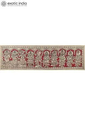 Dashavatara - Ten Incarnations of Lord Vishnu | Kalamkari Painting