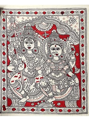 Shiva Parvati | Kalamkari Painting