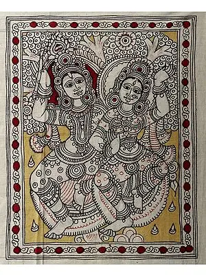 Dancing Radha Krishna | Kalamkari Painting