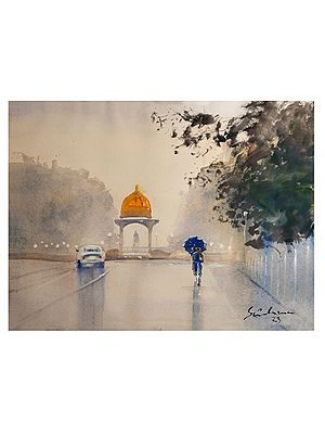 Mysore - A Glance of Monsoon | Watercolor on Paper | By Sirish M N