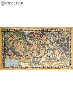 Shri Padmanabha Swamy (Shesha-Shayi Lord Vishnu) | Kalamkari Painting