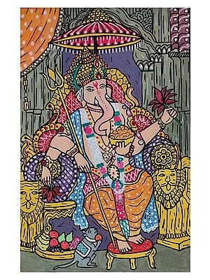 Vinayaka Ganesha | Watercolor On Paper | By Deeksha Salame