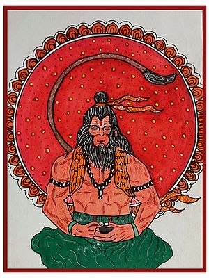 Meditative Lord Hanuman | Watercolor On Paper | By Deeksha Salame