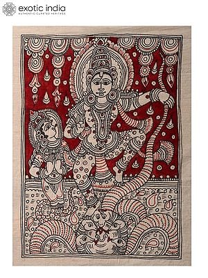Kaliya Mardana Krishna | Kalamkari Painting on Cotton