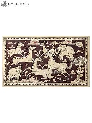 A Jungle Landscape | Kalamkari Painting