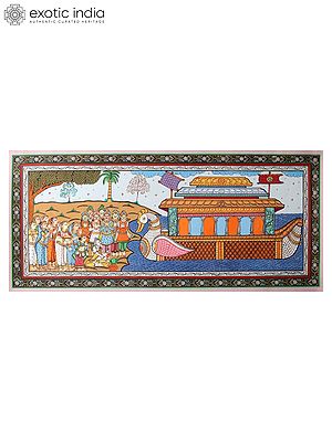 Traders Going on Sea Voyage | Patachitra Painting