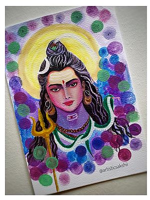 Nilkanth Lord Shiva | Watercolor on Paper | By Sakshi Thakur
