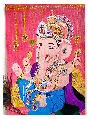 Lord Ganesha | Watercolor On Paper | By Sakshi Thakur