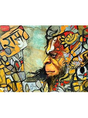 Lord Hanuman | Mixed Media On Canvas | By Maadhvan Goyal