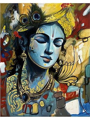 Krishna In Memories | Acrylic On Canvs | By Maadhvan Goyal