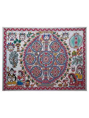Kohbar - A Religious Ritual | Natural Colors On Handmade Paper | By Priti Karn