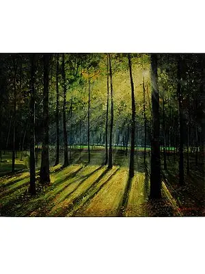 The Forest Morning | Oil On Canvas | By Devraj
