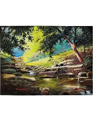 Beauty Of Morning | Oil On Canvas | By Devraj