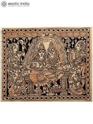 Beautiful Shri Ram Darbar View | Kalamkari Painting on Cotton