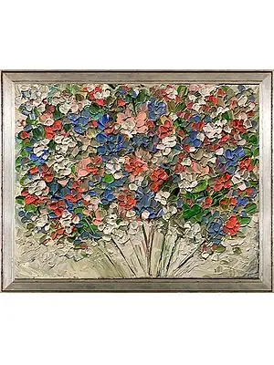 Flower Abstract | Acrylic Art by Aakriti Jhanb | with Frame