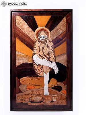 31" The Divine Sai | Natural Color On Wood Panel With Inlay Work
