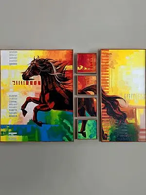 Running Horse | Acrylic Art by Gokulam Vijay